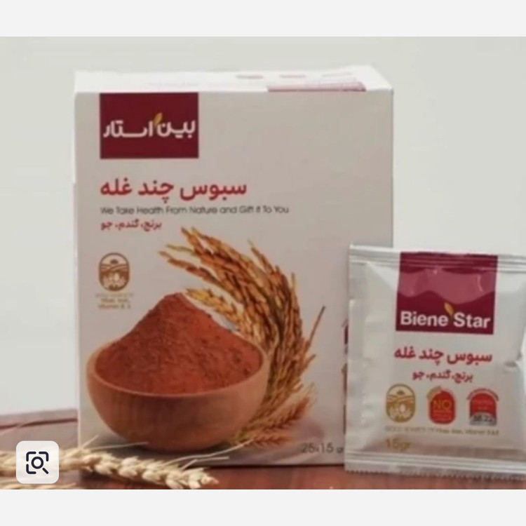 سبوس چند غله 25 عددی بین استار اصل بارکد دار