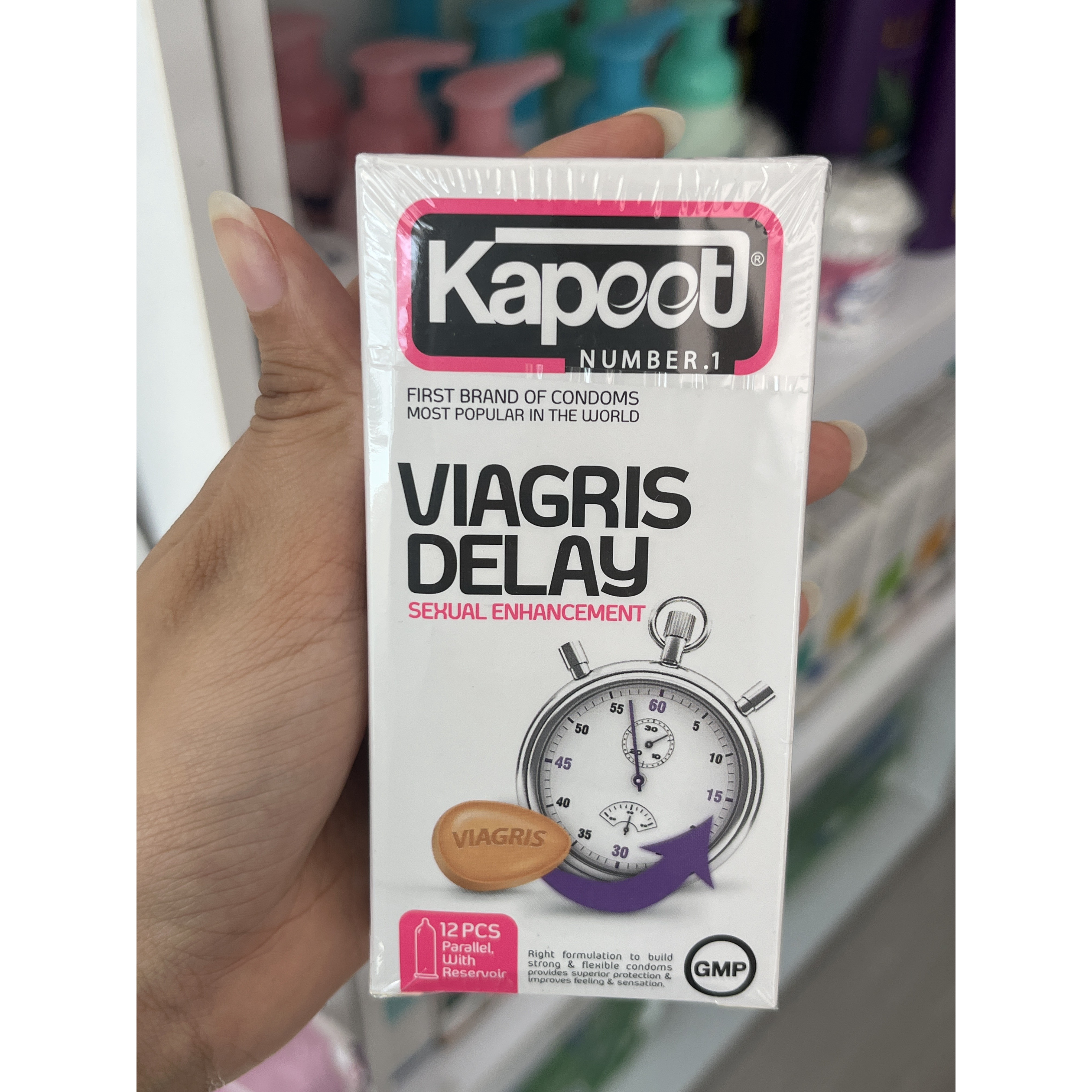 کاندوم کاپوت مدل Viagris Delay بسته 12 عددی کمک به تأخیر در انزال