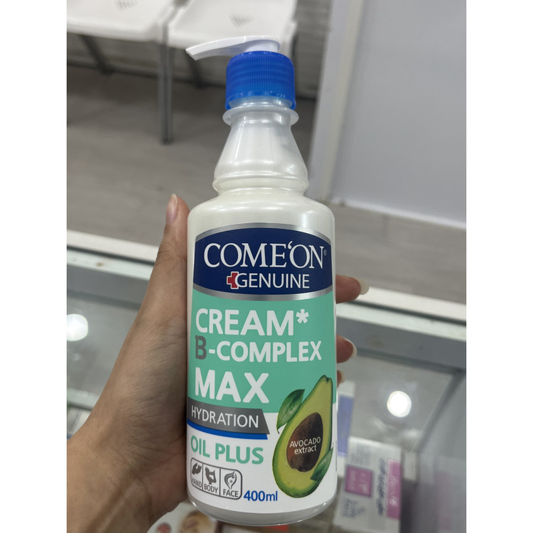 کرم مرطوب کننده پمپی کامان B-Complex Max حجم 400 میلی لیتر مناسب پوست خشک و حساس