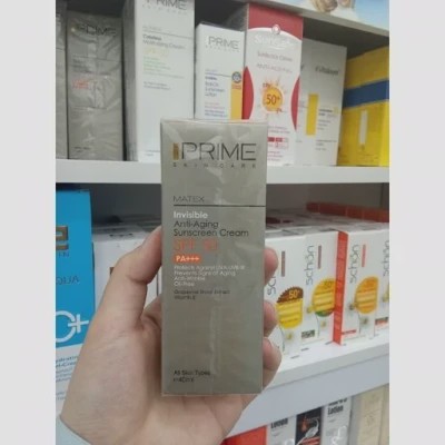 ضدآفتاب جوان کننده پرایم SPF50 ماتکس حجم 40 میلی لیتر مناسب انواع پوست، فاقد چربی و رنگی