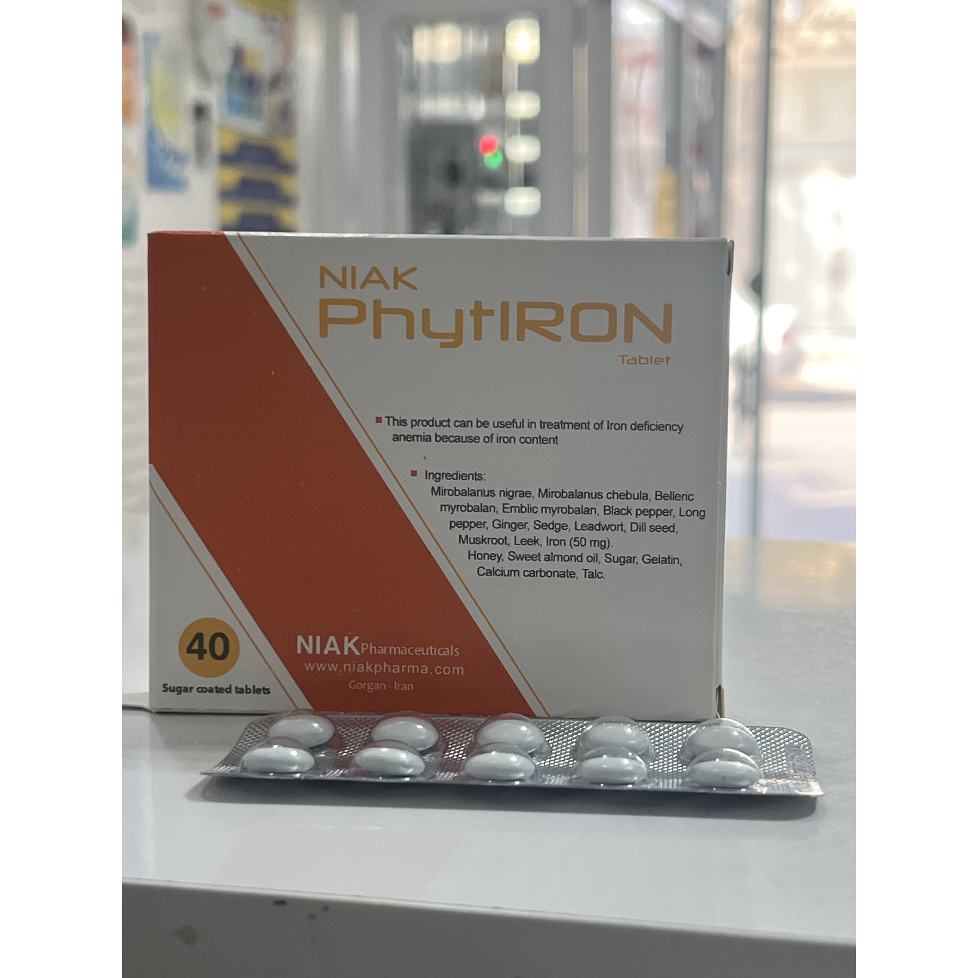 قرص نیاک فیت آیرون 40 عدد تقویت اشتها و هاضمه و کمک به بهبود کم خونی ناشی از فقر آهن