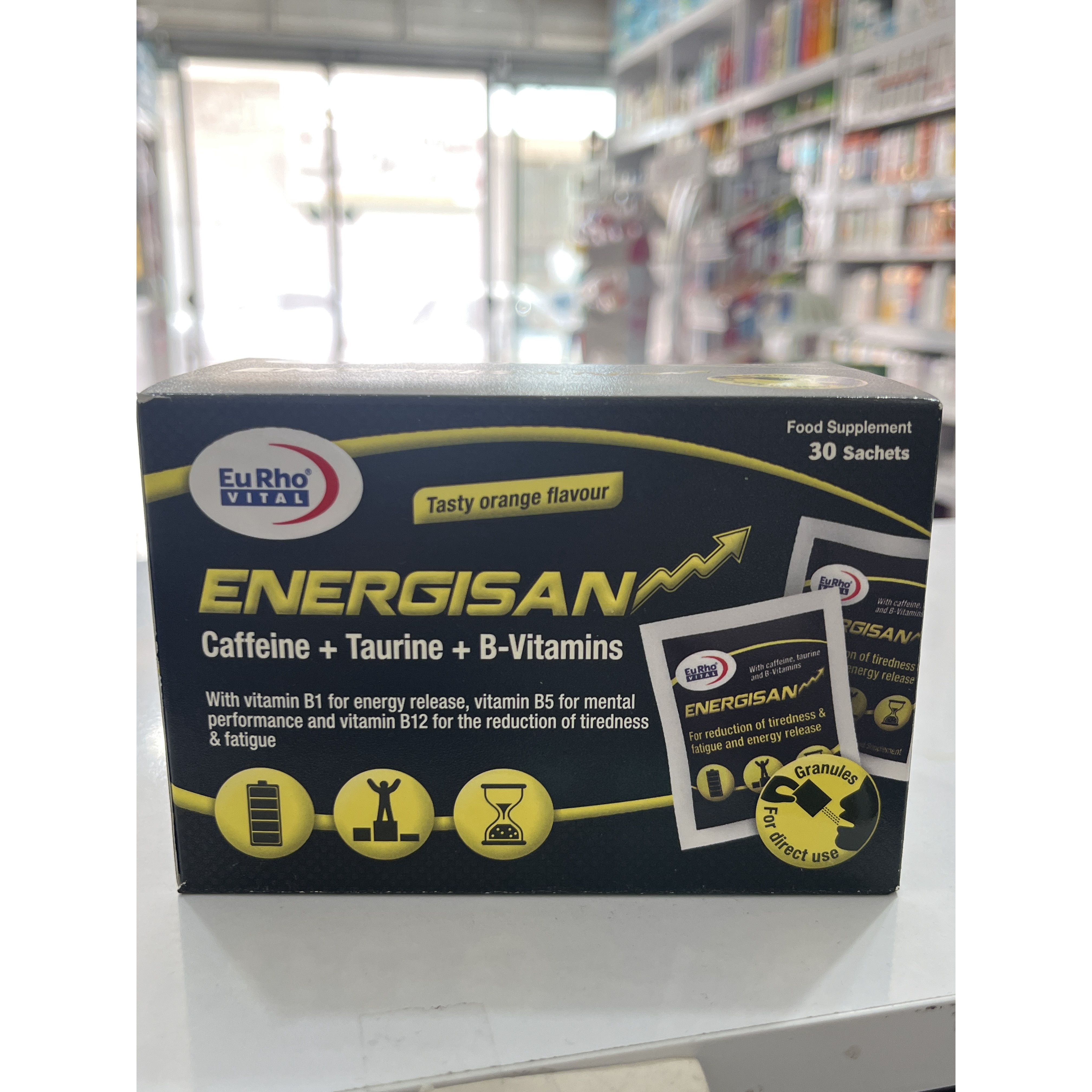 ساشه خوراکی انرژی سان یوروویتال با طعم پرتقال 30 عددی کمک به افزایش سطح انرژی بدن و رفع خستگی