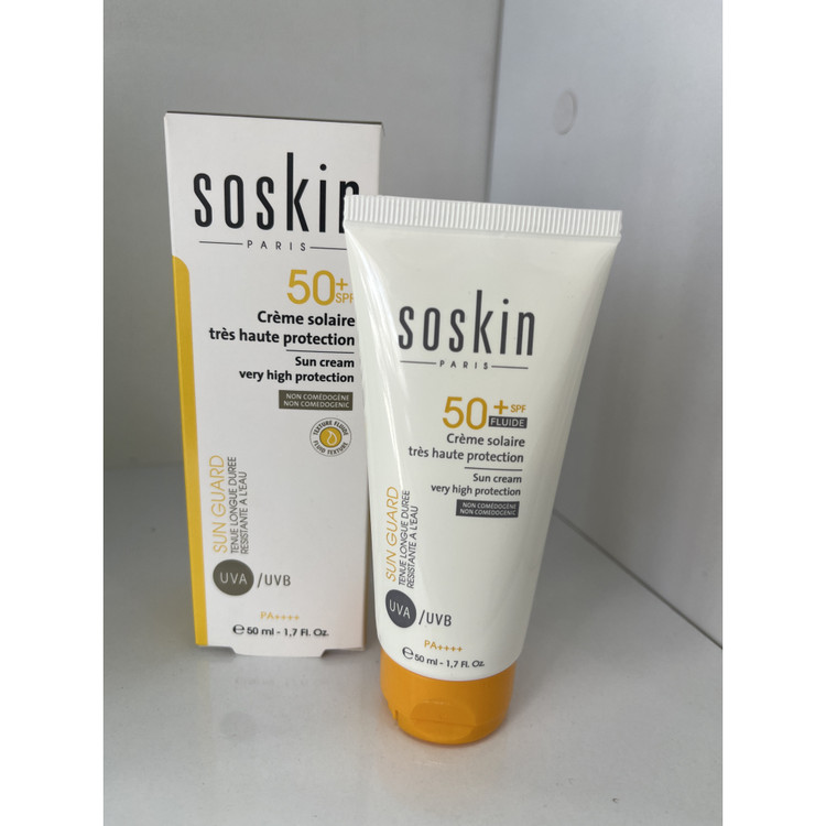 کرم ضدآفتاب بی رنگ SPF50 ساسکین 50 میل