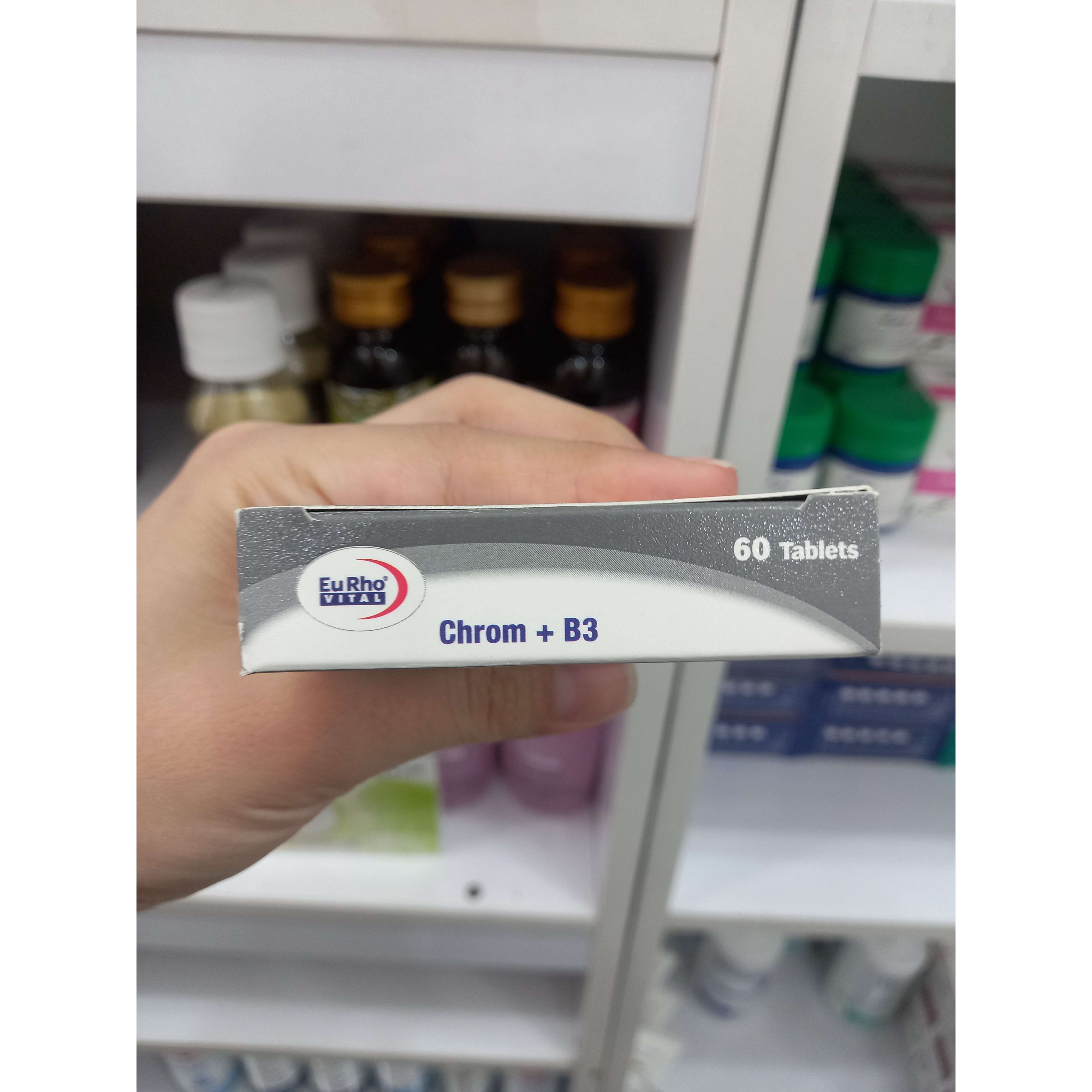 قرص کروم ویتامین B3 یوروویتال برای حفظ سطح طبیعی قند خون 60 عدد