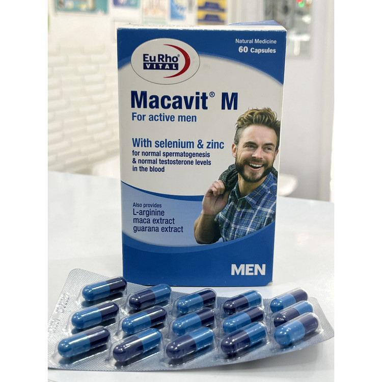 کپسول ماکاویت M یوروویتال تنظیم فعالیت هورمونی و تقویت قوای جنسی آقایان 60 عدد