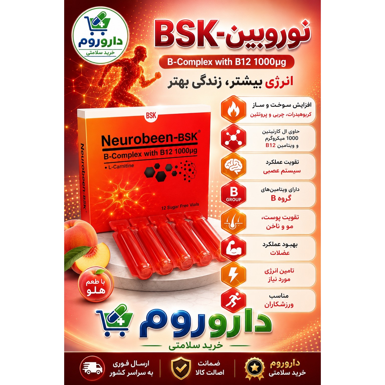 ویال نوروبین بی اس کی 1000 میکروگرم 10 عددی