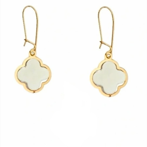 گوشواره عصایی طلا 18عیار ونکلیف صدف 0.380گرم