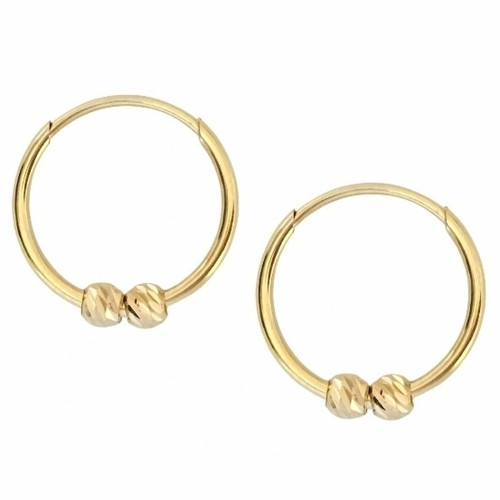 گوشواره طلا 18عیار حلقه ای البرناردو 0.500گرم