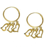 گوشواره طلا 18عیار ملینا قلب 0.380گرم