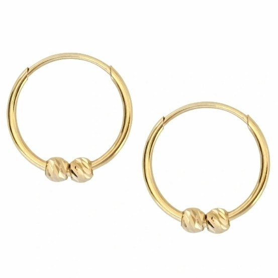 گوشواره طلا 18عیار حلقه ای البرناردو 0.700گرم