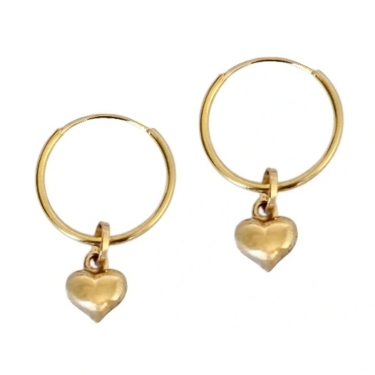 گوشواره طلا 18عیار قلب الا 0.750گرم