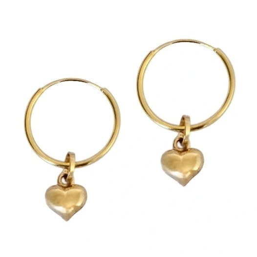 گوشواره طلا 18عیار قلب الا 0.750گرم