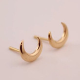گوشواره میخی طلا 18عیار ماه دامله 0.480گرم