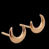 گوشواره میخی طلا 18عیار ماه دامله 0.480گرم
