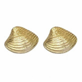 گوشواره میخی طلا 18عیار گوش ماهی 0.940گرم