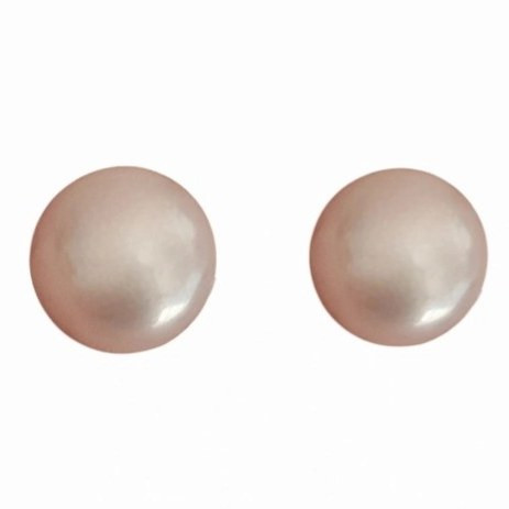گوشواره طلا 18عیار میخی مروارید صورتی 0.210گرم