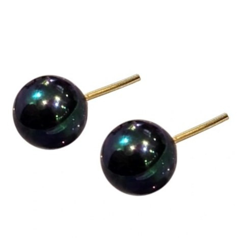گوشواره طلا 18عیار میخی مروارید گلکسی 0.250گرم