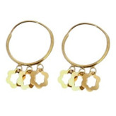 گوشواره طلا 18عیار ملینا کاملیا 0.380گرم