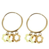 گوشواره طلا 18عیار ملینا کاملیا 0.380گرم
