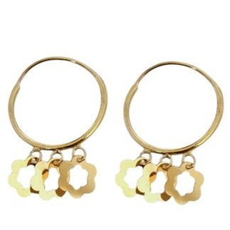 گوشواره طلا 18عیار ملینا کاملیا 0.380گرم