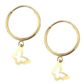گوشواره طلا 18عیار ملینا پروانه 0.290گرم