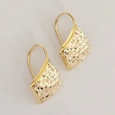 گوشواره طلا 18عیار لوزی 1.570گرم