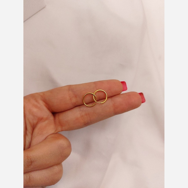 گوشواره طلا 18عیار حلقه ای مدل کلاسیک 0.360گرم