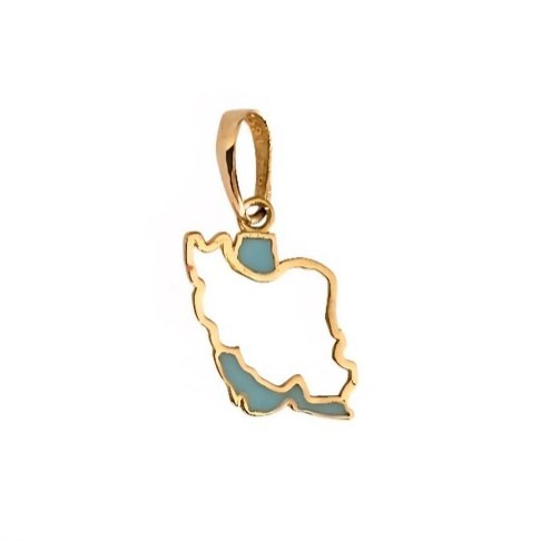 آویز طلا 18عیار نقشه ایران 0.360گرم