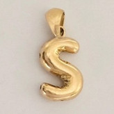 آویز طلا 18عیار حرف Sهلیومی 0.640گرم