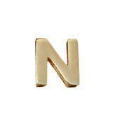 پلاک طلا 18عیار حرف N سه بعدی 0.300گرم