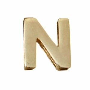 پلاک طلا 18عیار حرف N سه بعدی 0.370گرم