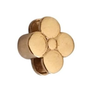 آویز طلا 18عیار گل سه بعدی چهاربرگ 0.750گرم