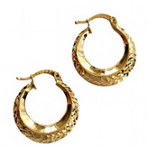 گوشواره طلا 18عیار حلقه ای الگا سه بعدی 2.750گرم