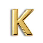 پلاک طلا 18عیار حرف K سه بعدی 0.280گرم