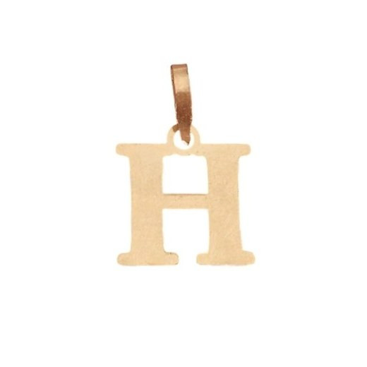 آویز طلا 18عیار حرف H آینه ای 0.210گرم