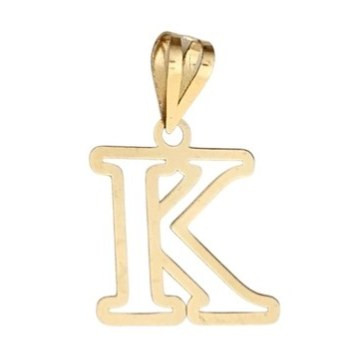 پلاک آویز طلا 18عیار حرف K لیزری 0.250گرم