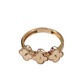 انگشتر طلا 18 عیار ونکلیف سه گل 2.300گرم