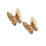 گوشواره طلا 18 عیار میخی پروانه سلنا 1.530گرم