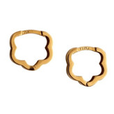 گوشواره طلا 18 عیار گل آینه ای 1.290گرم