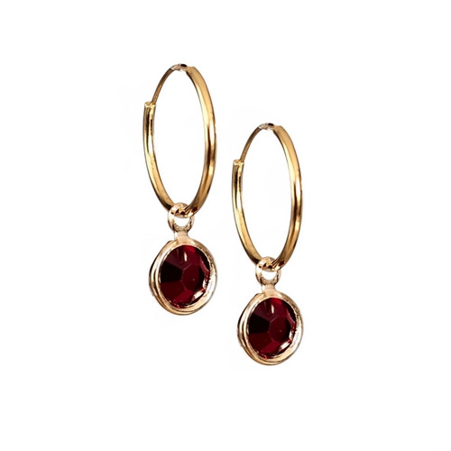 گوشواره طلا 18عیار حلقه ای مرلو 0.360گرم