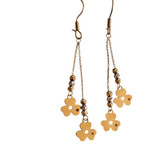 گوشواره طلا 18عیار گل و گوی البرناردو 3.060گرم