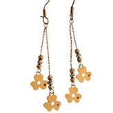 گوشواره طلا 18عیار گل و گوی البرناردو 3.060گرم