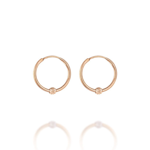 گوشواره طلا 18عیار حلقه ای البرناردو 0.330گرم