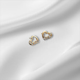 گوشواره طلا 18عیار قلب دلاویز 0.580گرم